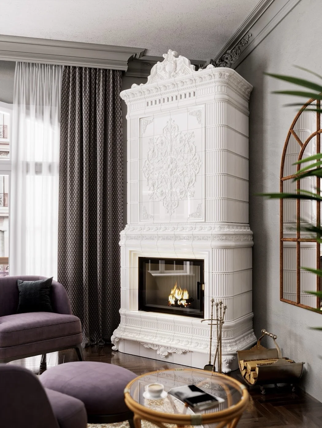 Изразцовые камины и печи - изысканное украшение вашего интерьера