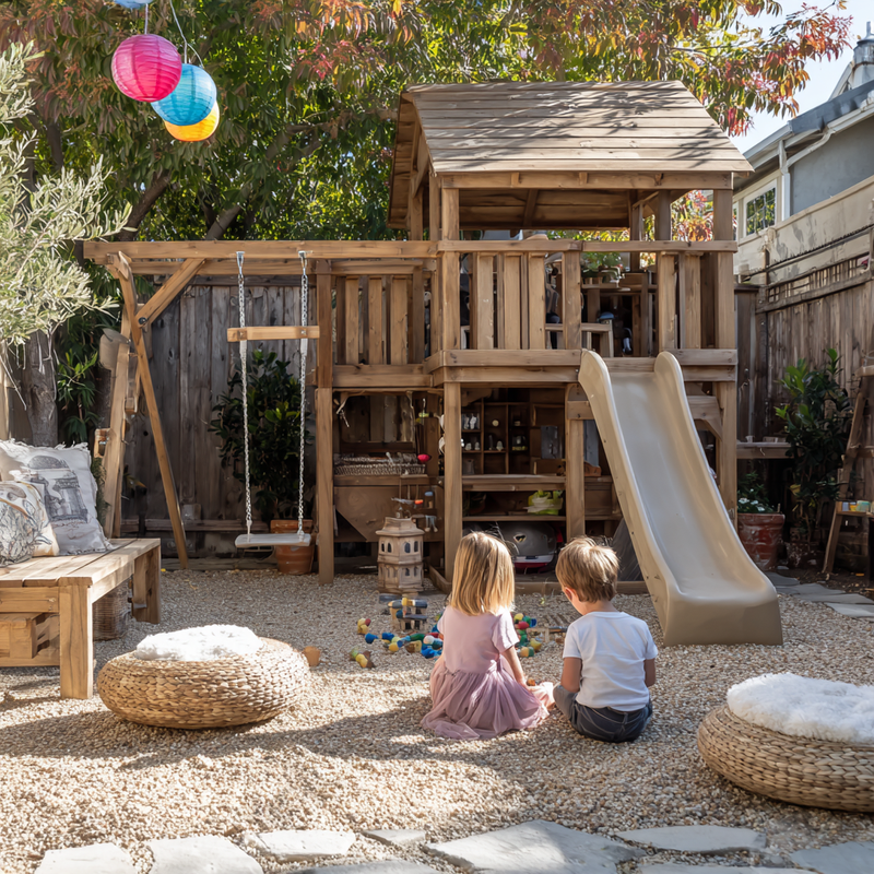 Как ухаживать за детской игровой площадкой на даче