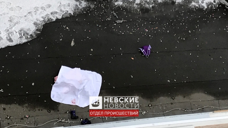 Появилось видео из дома на Туристской, где разбилась пятилетняя девочка